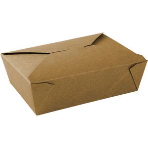 Kraft Take Out Food Containers - Rectangular, Corrugated, Brown