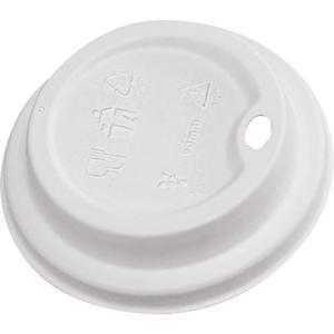Compostable White Dome Sip Lids - 10 oz./12 oz./14 oz./16 oz./20 oz., White