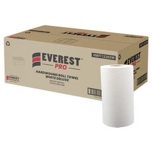 White Deluxe Hardwound Roll Towels - 1, Centre Pull, 205', 4.5", 7.76", 1, 2"