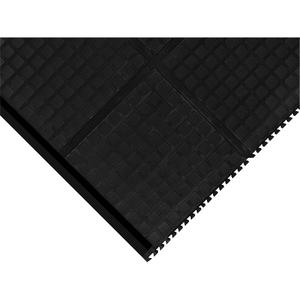 Hog Heaven III Comfort Modular Corner Tile - 3-1/3', 3-1/3', 3/4", Black, Nitrile, Oily, Solid, Corrugated