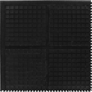 Hog Heaven III Comfort Modular Centre Tile - 3', 3', 3/4", Black, Nitrile, Oily, Solid, Corrugated