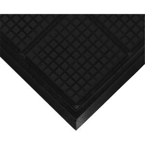 Hog Heaven III Comfort Workstation Mat - 3-3/5', 3-3/5', 3/4", Black, Nitrile, Oily, Solid, Corrugated