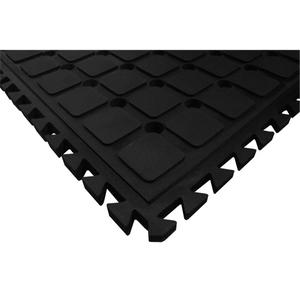 Hog Heaven III Drainable Modular Centre Tile - 1-1/2', 1-1/2', 3/4", Black, Nitrile, Wet/Oily, Drainage, Corrugated