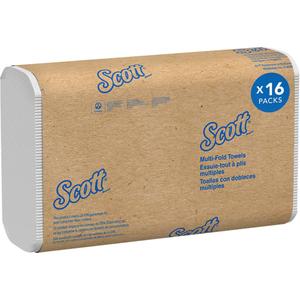 Scott® 100% Recycled Fiber Multifold Paper Towels - 1, 9-1/5", 9-2/5", 250, White