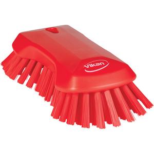 Hand Brush - Scrub, Red, 9-1/10", Extra Stiff, '-4 to 176 °F, 212 °F, 4.3", 2.7"