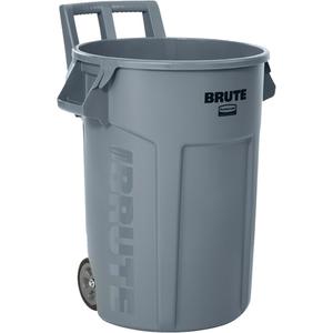 Vented Brute® Container with Wheels - 32 US gal., 10-Year Limited Warranty, 26.52", 26.14", 34"
