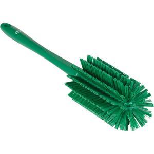 Medium Brush with Handle - Pipe, Green, 17", Stiff, 3.1", 1.3"