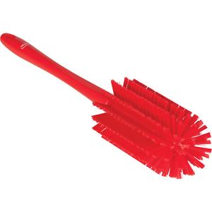 Medium Brush with Handle - Pipe, Red, 17", Stiff, 3.1", 1.3"
