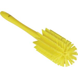 Medium Brush with Handle - Pipe, Yellow, 17", Stiff, 3.1", 1.3"