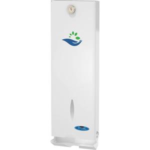 Surface Mounted Free Retail/Commercial Tampon Dispenser - 17-1/2", 2-1/10", 6", Tampons, White Powder Coat, All-Welded 22-Gauge Steel, 36 Retail, 20 Commercial, 5" L x 1" W