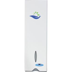 Surface Mounted Free Retail Feminine Napkin Dispenser - 16-1/2", 5-1/10", 5-9/10", Sanitary Napkins, White Powder Coat, All-Welded 22-Gauge Steel, 50-70 Retail, 4.75" x 4" x 0.75"