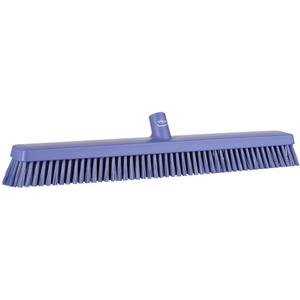 Heavy-Duty Push Broom - 24", Fine/Stiff, Purple, Purple