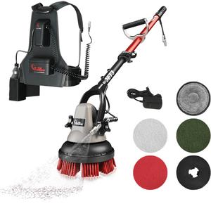 Portable Handheld Scrubber MSJET with Backpack - Scrubber/Polisher, 360, 3.8 lbs., 3.5 to 4 Hours, 7.5", 8 Hours