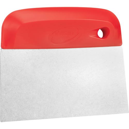 Flexible Stainless Steel Dough Cutter/Scraper - 4-1/2", 5-3/4", Red