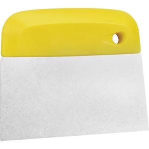 Flexible Stainless Steel Dough Cutter/Scraper - 4-1/2", 5-3/4", Yellow