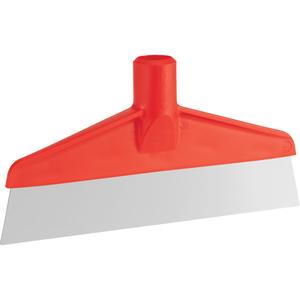 Table & Floor Scraper - 9-3/5", 1-1/5", Red, 0.04", Polypropylene Stainless Steel (AISI 304), 4.9", 249.8 °F