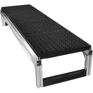FOUNDATION™ Diamond-Plate Traction Modular Aluminum Work Platform Kit - 36", 72", All-Welded, 400 lbs., FMVSS 302: Pass B, ASTM D3884: 0% @1000 cycles, 32° to 160° F, 1 Year