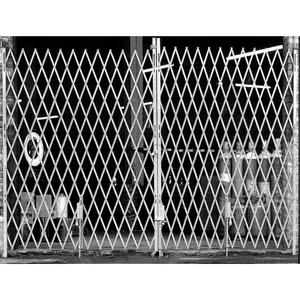 Galvanized Folding Security Gates - 6' 6", 7', 10', 11", Fixed Double Folding, 8' to 10'