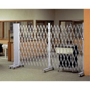 Portable Expanding Gates - Interlocking, Galvanized Steel, Silver, 73.5", 144", 78", 79.5"