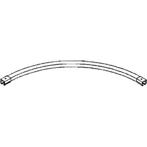 90° Curved Curtain Partition Track with Splicers - 3', Track & Splicers (Other Components Sold Separately)