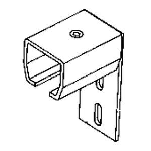 Curtain Partition Wall Mount End Connector - Down