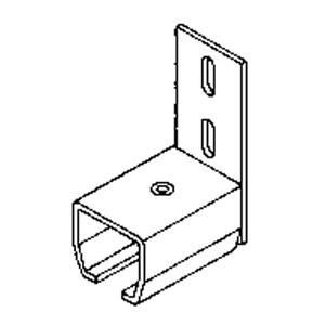 Curtain Partition Wall Mount End Connector - Up