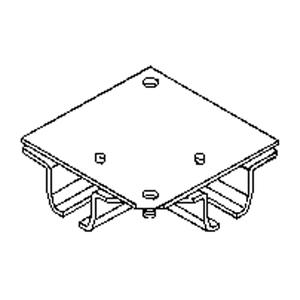 Ceiling Mount Curtain Partition 90° Corner Connector