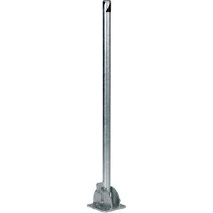 Fold-Down Bollards - 1-3/4", 1-3/4", 42", Silver, Steel, 1 3/4", 7/16"