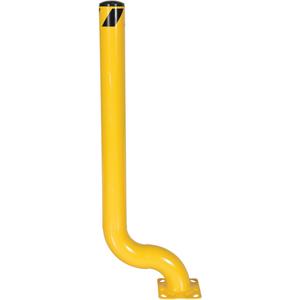 Offset Bollard - 4-1/2", 4-1/2", 54", Yellow, Steel, 4 1/2"Dia. (Outside) X 54"H O.A.