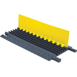 Grip Guard® Light-Duty Cable Protector - 5, 36", 16 4/9", 1.6", 1.25", 1.25", 5000 lbs. (2.5 tons), 10000 lbs. (5 tons), Gray / Yellow, 12.75