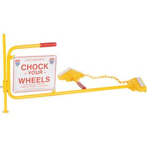Single Rail Chock With Flag Rail Combo - 1, Steel, 36", 10", 30"