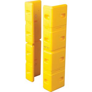 Large Corner Protectors - 10", 6", 42", Yellow, Polyethylene
