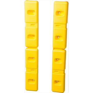 10" Wall Protectors - 42", 2", 10", Yellow, Polyethylene, 42"