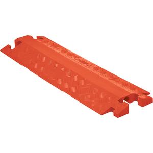 Linebacker® General Purpose Cable Protector - 1, 36", 11.5", 1.6", 1.25", 1.25", 11,700 lbs. (5.85 tons), 23,400 lbs. (11.7 tons), Orange, T-Bone, Drop Over