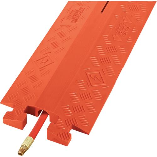 Linebacker® General Purpose Cable Protector - 1, 36", 11.5", 1.6", 1.25", 1.25", 11,700 lbs. (5.85 tons), 23,400 lbs. (11.7 tons), Orange, T-Bone, Drop Over - Image 2
