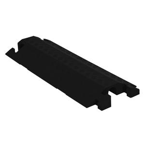 Linebacker® Cable Protector - 1, 36", 11.5", 1.6", 1.25", 1.25", 8500 lbs. (4.25 tons), 17000 lbs. (8.5 tons), T-connector, Polyurethane, Black