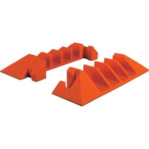 Linebacker® 4-Channel General Purpose Cable Protector - End Caps - 4, 3", 3", Orange, End Caps