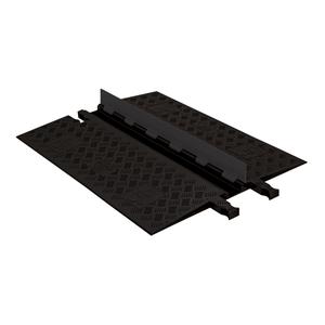 Guard Dog® Cable Protector - 1, 36", 10.81", 1.25", 2.25", 0.75", 23000 lbs. (11.5 tons), 46000 lbs. (23 tons), Dog bone connector, Polyurethane, Orange lid and blue base