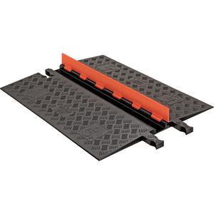 Guard Dog® Low Profile ADA/DDA Cable Protector - 1, 36", 27.25", 1.25", 2.25", 0.75", 23,000 lbs.(11.5 tons), 46,000 lbs. (23 tons), Orange Lid, Black Ramps, Dog Bone