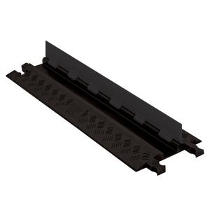 Guard Dog® Cable Protector - 1, 36", 28.38", 1.25", 2.25", 0.75", 13000 lbs. (6.5 tons), 26000 lbs. (13 tons), Dog bone connector, Polyurethane, Black lid and black base