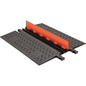 Guard Dog® Low Profile ADA/DDA Cable Protector - 2, 36", 28.38", 1.25", 1.5", 0.75", 23,000 lbs.(11.5 tons), 46,000 lbs. (23 tons), Orange Lid, Black Ramps, Dog Bone