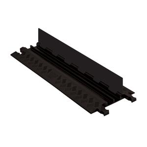 Guard Dog® Cable Protector - 2, 36", 19.75", 1.25", 1.5", 0.75", 13000 lbs. (6.5 tons), 26000 lbs. (13 tons), Dog bone connector, Polyurethane, Black lid and black base