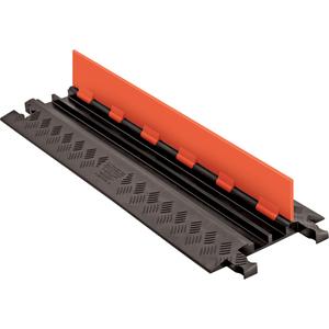 Guard Dog® Low Profile Cable Protector - 2, 36", 11.94", 1.25", 1.5", 0.75", 13,000 lbs. (6.5 tons), 26,000 lbs. (13 tons), Orange Lid, Black Ramps, Dog Bone