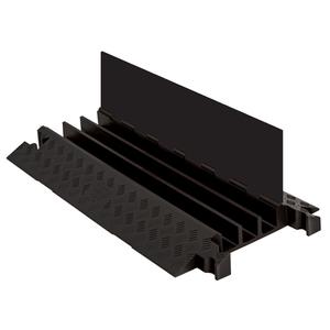 Guard Dog® Cable Protector - 3, 36", 13.8", 1.25", 1.25", 0.75", 17000 lbs. (8.05 tons), 34000 lbs. (17 tons), Dog bone connector, Polyurethane, Black lid and black base