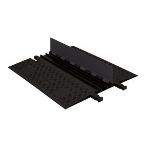 Guard Dog® Cable Protector - 3, 36", 13.8", 1.25", 1.25", 0.75", 27000 lbs (13.5 tons), 54000 lbs. (27 tons), Dog bone connector, Polyurethane, Orange lid and blue base