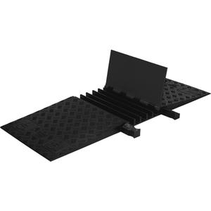 Guard Dog® Cable Protector - 5, 18", 50", 1.875", 1.339", 1.325", 10500 lbs. (5.25 tons), 21000 lbs. (10.5 tons), Dog bone connector, Polyurethane, Orange lid and black base