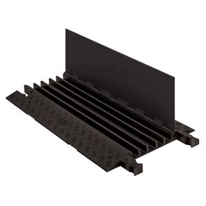 Guard Dog® Cable Protector - 5, 36", 19.75", 1.25", 1.28", 0.75", 24000 lbs. (12 tons), 48000 lbs (24 tons), Dog bone connector, Polyurethane, Black lid and black base