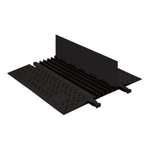 Guard Dog® Cable Protector - 5, 36", 33.3", 1.25", 1.28", 0.75", 34000 lbs. (17 tons), 68000 lbs. (34 tons), Dog bone connector, Polyurethane, Black lid and black base