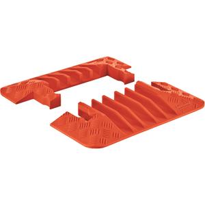 Guard Dog® 5-Channel Heavy Duty Cable Protector - End Caps - 5, 1.339", 1.325", Orange, End Caps