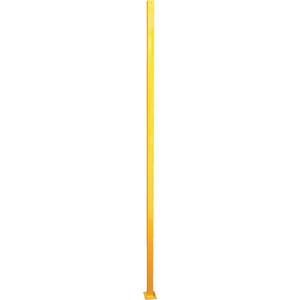 Adjustable Perimeter Guard In-Line Post - 4", 96", Yellow